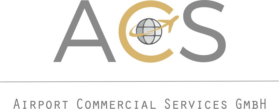 Logo Design für ACS mit Weltkugel und Flugzeug